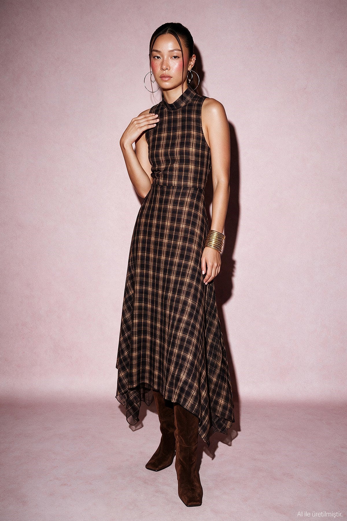 Asymmetric Midi Dress