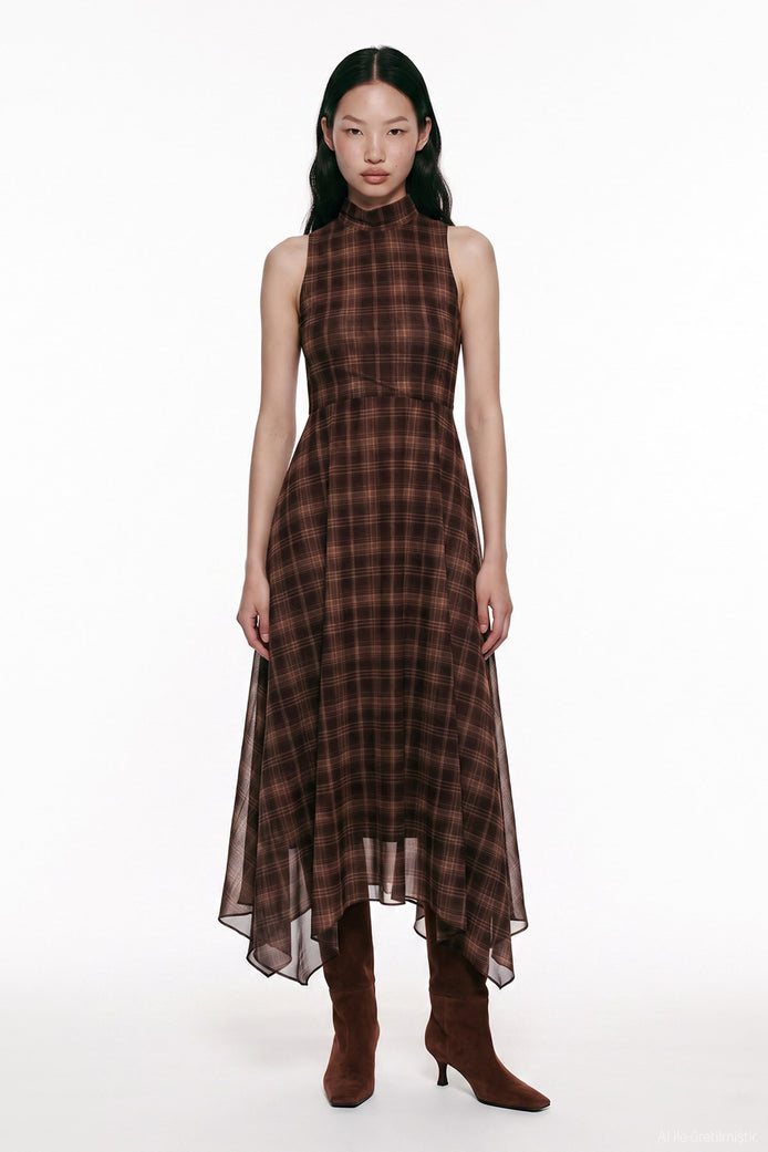 Asymmetric Midi Dress