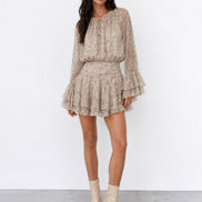 Tie-Front Leopard Dress