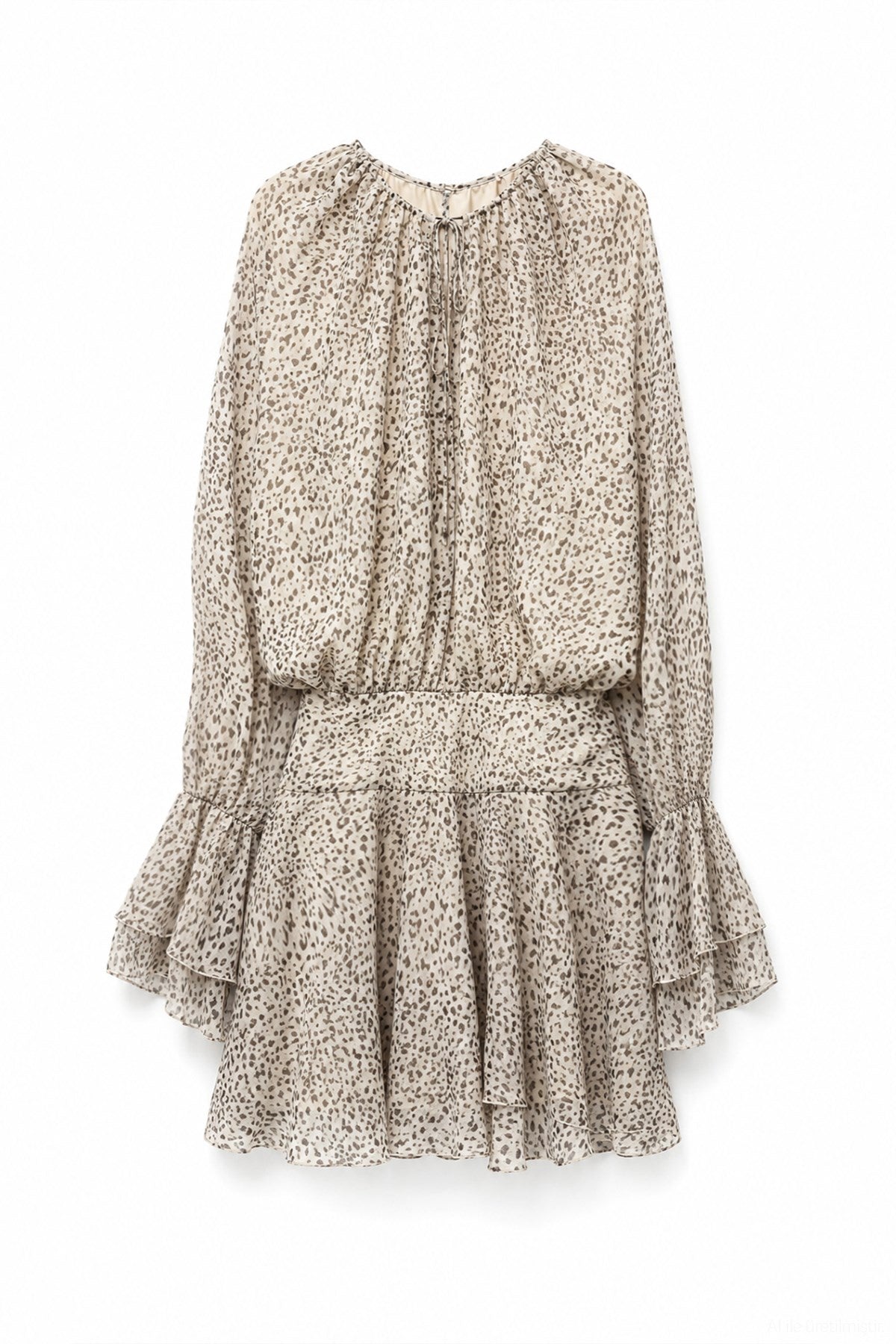 Tie-Front Leopard Dress