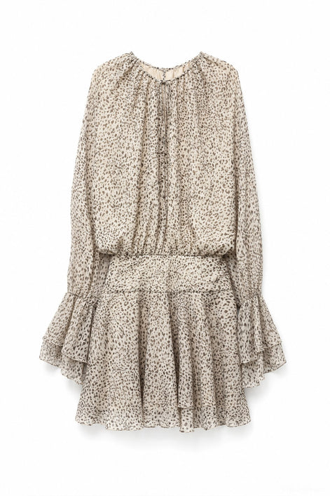 Tie-Front Leopard Dress