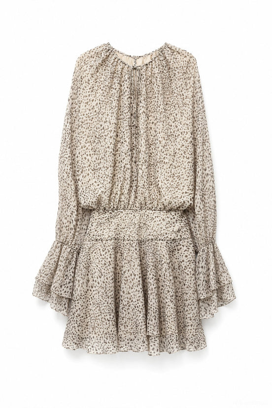 Tie-Front Leopard Dress