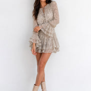 Tie-Front Leopard Dress