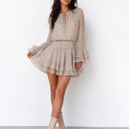 Tie-Front Leopard Dress