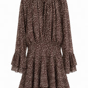 Tie-Front Leopard Dress