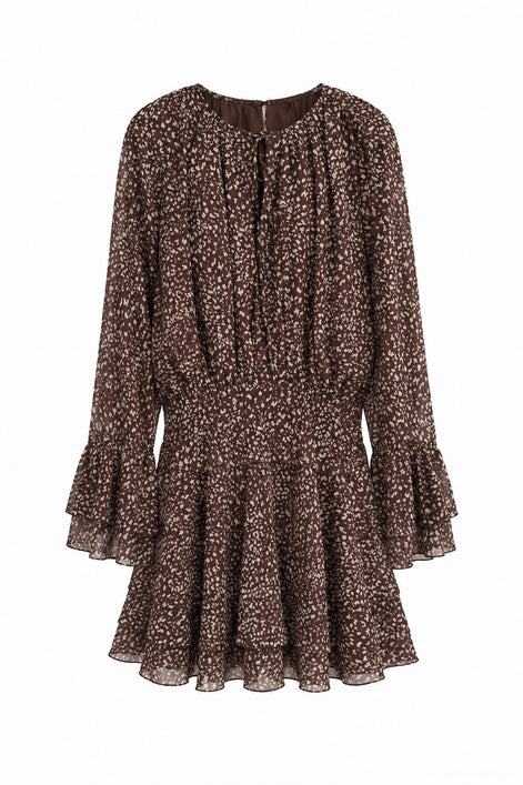 Tie-Front Leopard Dress