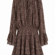 Tie-Front Leopard Dress
