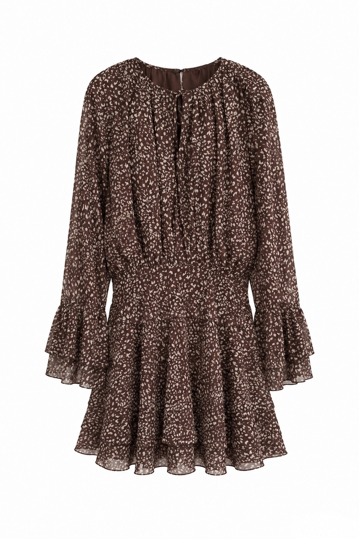Tie-Front Leopard Dress