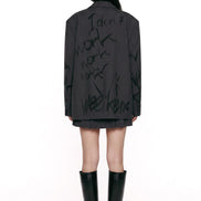 Graphic Chain-Detail Blazer