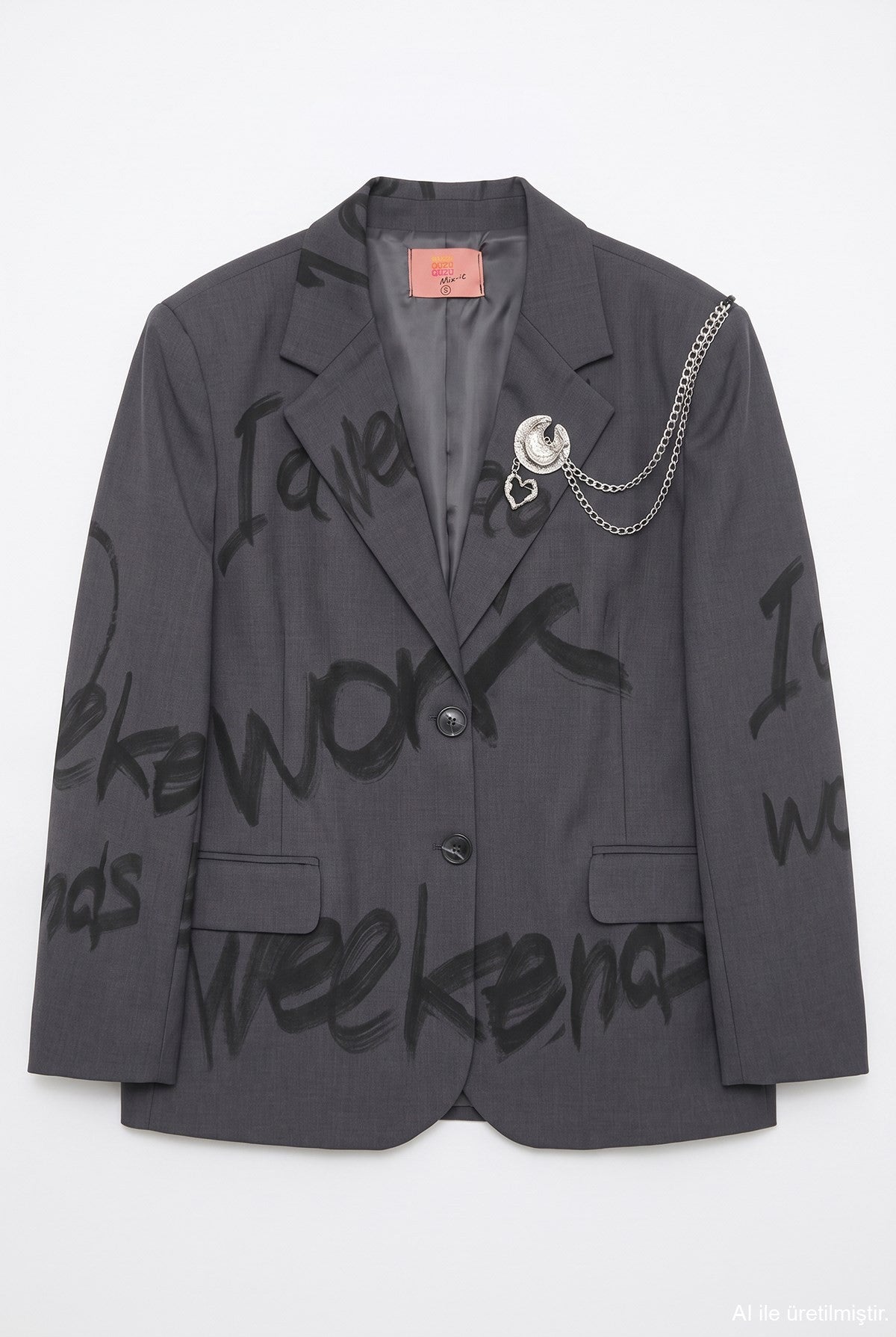 Graphic Chain-Detail Blazer