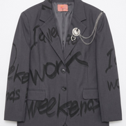 Graphic Chain-Detail Blazer