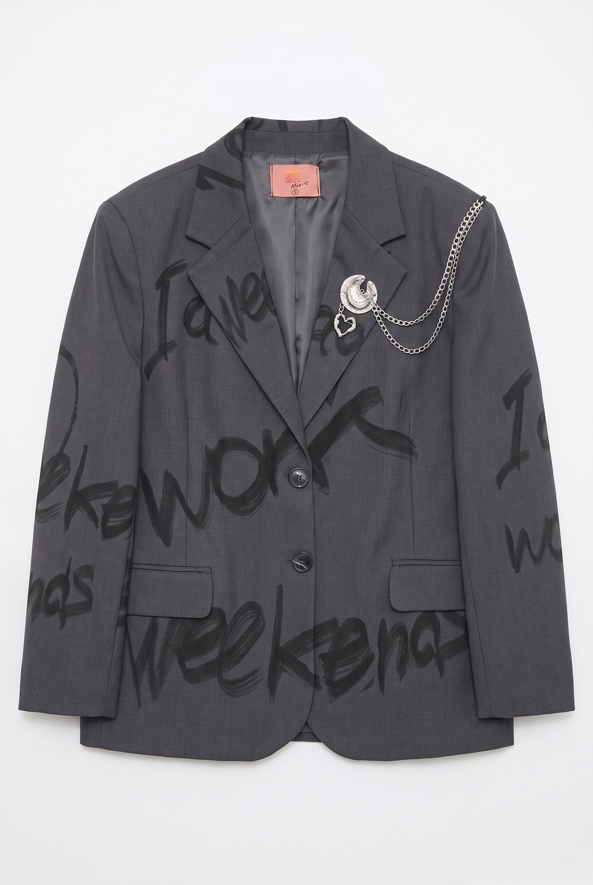 Graphic Chain-Detail Blazer
