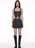 Pleated Graphic Mini Skirt