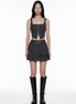 Pleated Graphic Mini Skirt