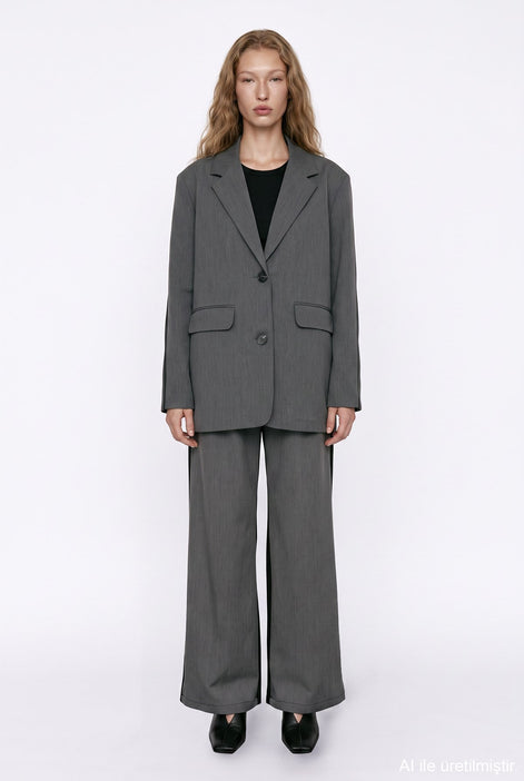 Oversized Single-Button Jacket