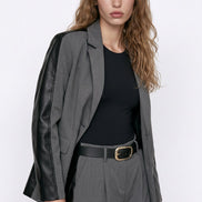 Oversized Single-Button Jacket
