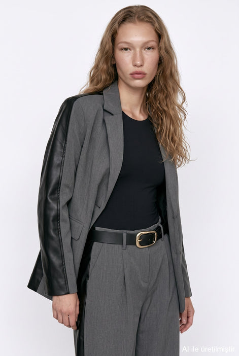 Oversized Single-Button Jacket