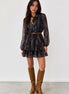 Printed Belted Mini Dress