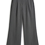 Wide-Leg Belted Trousers