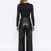 Wide-Leg Belted Trousers