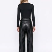 Wide-Leg Belted Trousers