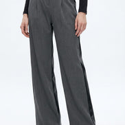 Wide-Leg Belted Trousers