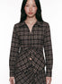 Draped Plaid Shirt